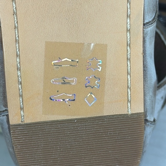 ROAN  BED/STU Women's 6.5 Distress Suede Winnie Flat Sandals Whitewash Taupe NWT - Picture 4 of 11